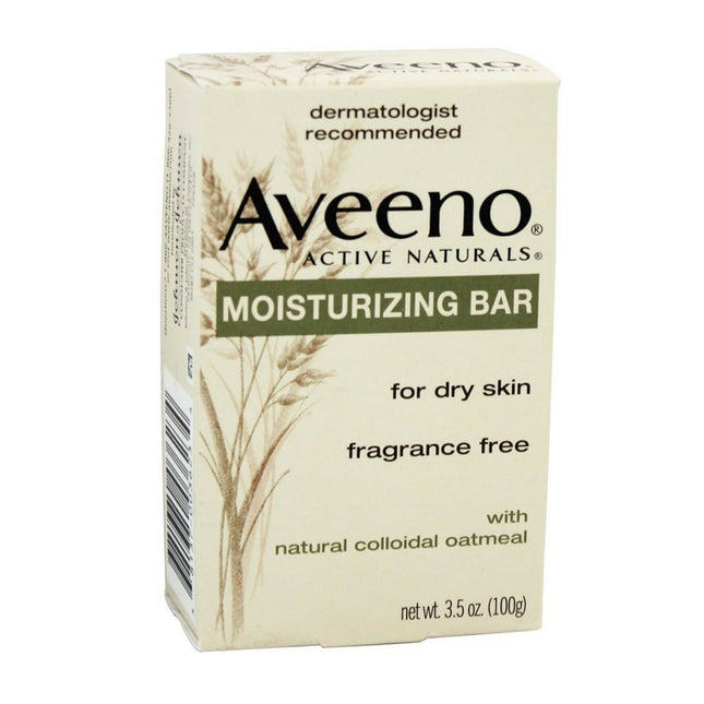 Aveeno Gentle Naturals Moisturizing Facial Cleansing Bar for Dry Skin, Fragrance Free, 3.5 Ounce (Pack Of 9)