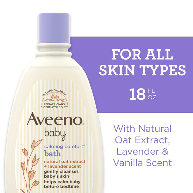 Aveeno Baby Nighttime Calming Comfort Bath, Body & Hair Wash - Lavender and Vani 18 Fl Oz (Pack Of 1)