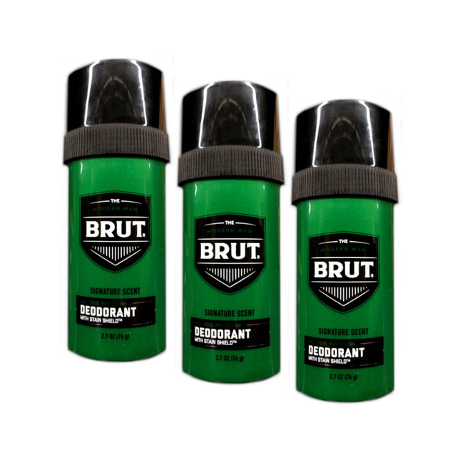 BRUT Deodorant Stick, Original Fragrance, Men Powerful Odor Protection, 2.50 Oz (Pack Of 3)