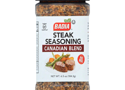 Badia Ready-to-use steak seasoning, Canadian Blend, No Artificial Flavors, 6.5 Ounce (Pack Of 6)