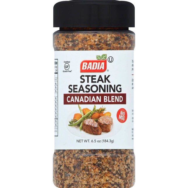 Badia Ready-to-use steak seasoning, Canadian Blend, No Artificial Flavors, 6.5 Ounce (Pack Of 2)