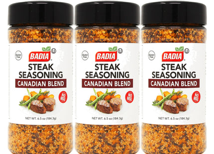 Badia Ready-to-use steak seasoning, Canadian Blend, No Artificial Flavors, 6.5 Ounce (Pack Of 6)