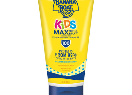 Banana Boat Kids Max Protect & Play Broad Spectrum Sunscreen SPF 100, 4 Ounce (Pack Of 1)