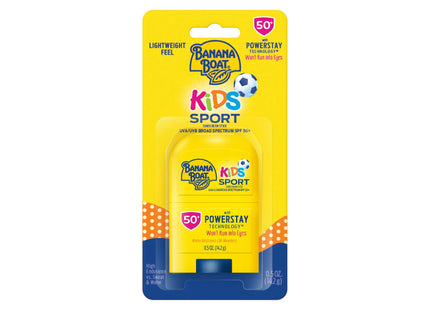 Banana Boat Kids Sport Broad Spectrum, Sunscreen Stick SPF50 Travel Size Sunscreen, 0.5 Ounce (Pack Of 12)