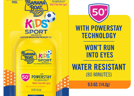 Banana Boat Kids Sport Broad Spectrum, Sunscreen Stick SPF50 Travel Size Sunscreen, 0.5 Ounce (Pack Of 12)