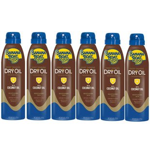 Banana Boat Clear Ultra-mist Deep Tanning, Dry Oil Clear Spray Sunscreen SPF4, 6 Ounce (Pack Of 6)