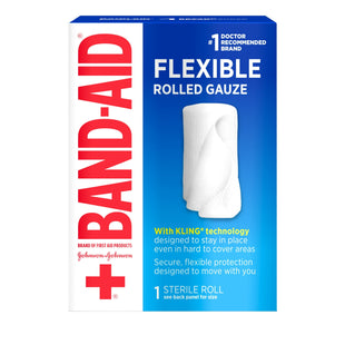 Band Aid Brand First Aid Product Flexible Rolled Gauze 2 in X 2.5 Yd (Pack Of 4)