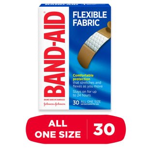 Band-Aid Brand Flexible Fabric Adhesive Bandages All One Size 30 Ct (Pack Of 7)