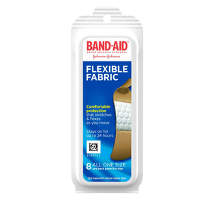 Band-Aid Brand Flexible Fabric Adhesive Bandages, Wound Care and First Aid, All One Size 8 Count (Pack Of 24)