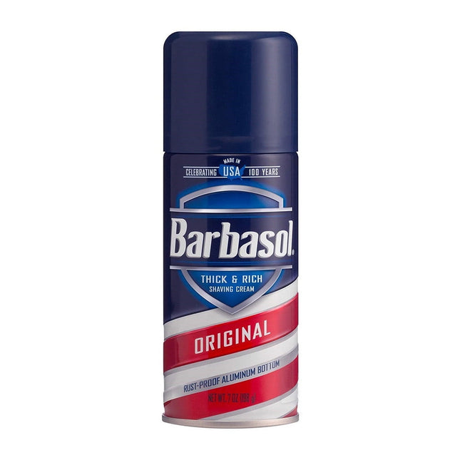 Barbasol Original Thick & Rich Shaving Cream  Rust-Proof Aluminum Bottom  7 oz