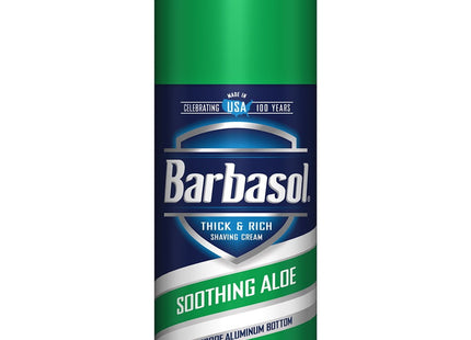 Barbasol Thick & Rich Soothing Aloe Shaving Cream, Rust-proof aluminum bottom, 7.0 Ounce (Pack Of 6)