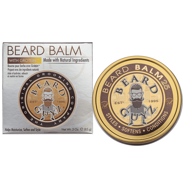 Beard Guyz Beard Balm With Grotein Moisturize Soften Tame Natural Ingredients 3 Oz (Pack Of 6)