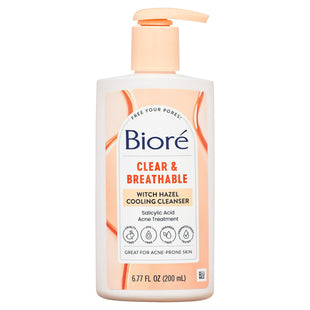 Biore Witch Hazel Clarifying Salicylic Acid Face Wash for Oily Acne Prone Skin 6.77 Fl Oz (Pack Of 12)