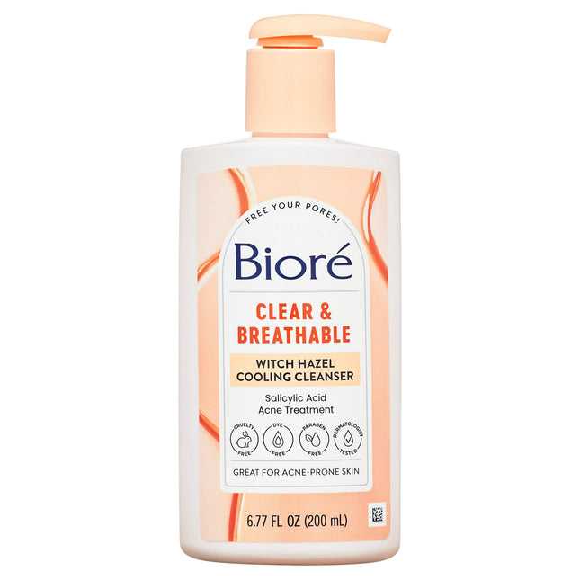 Biore Witch Hazel Clarifying Salicylic Acid Face Wash for Oily Acne Prone Skin 6.77 Fl Oz (Pack Of 1)