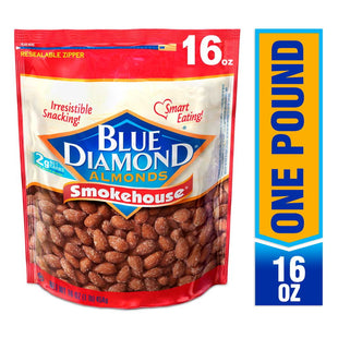 Blue Diamond Almonds Gluten Free Smokehouse Flavored Snack Nuts, 16 Ounce (Pack Of 6)