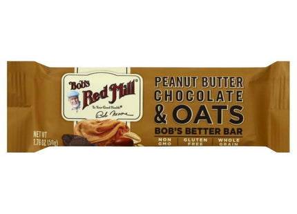 Bob's Red Mill Peanut Butter, Whole Grain, Chocolate & Oats Bob's bar Single bar, 1.76 Ounce (Pack Of 12)