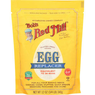 Bob's Red Mill, Gluten Free, Non-GMO, Vegan, Egg Replacer, Resealable Bag, 12 Ounce (Pack Of 2)