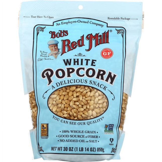 Bob's Red Mill Resealable Whole Grain Snack, Kernel White Popcorn, 30 Ounce (Pack Of 1)