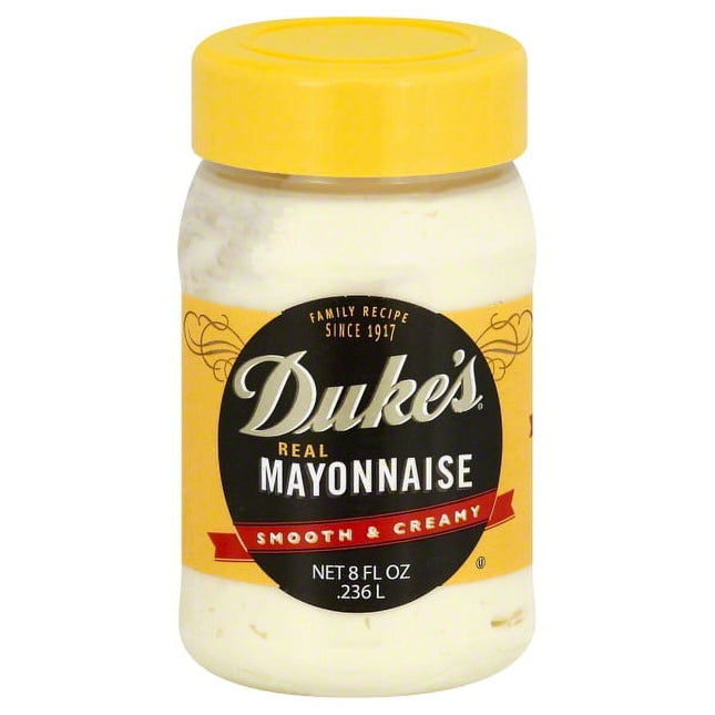 Duke's Real Mayonnaise, Family recipe, Smooth & Creamy, Gluten-free, Jar 8 Ounce (Pack Of 1)