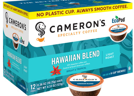 Cameron's Specialty Coffee Single Serve Pods, Hawaiian Kona Blend, 0.36 Oz 12 Count (Pack Of 12)