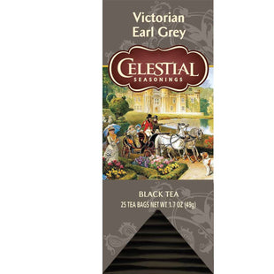 Celestial Seasonings Black Tea, Victorian Earl Grey, Contains Caffeine, 25 Count (PacK Of 24)