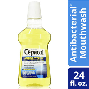 Cepacol Antibacterial Multi-Protection Mouthwash, Freshen Breath, 24 FL Ounce (Pack Of 12)