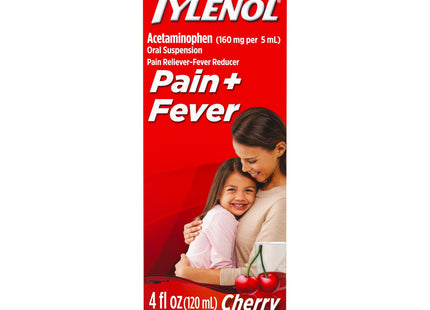 Tylenol Children's Fever Reducer & Pain Reliever, Oral Suspension, Ages 2-11, Cherry Blast 4 Fluid Ounces (Pack Of 6)