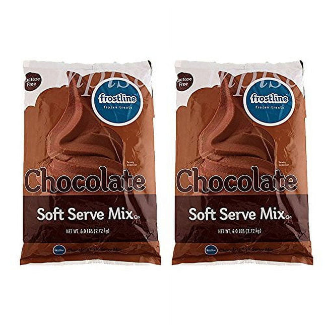 Frostline Chocolate Soft Serve Mix, Fat Free, Gluten Free, Lactose Free, Kosher-Dairy 6 Pound Bag (Pack Of 2)