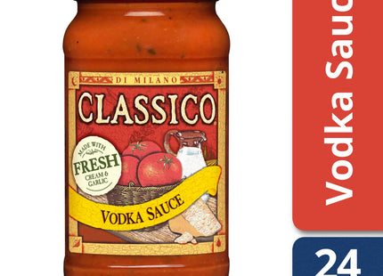 Classico Vodka Sauce Spaghetti Pasta Sauce, Gluten Free, Jar 24 Ounce (Pack Of 6)