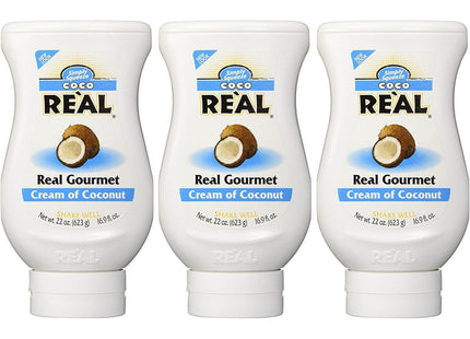 Coco Real Gourmet Cream of Coconut, Squeezable Bottle, 16.9 FL Ounce (Pack Of 3)