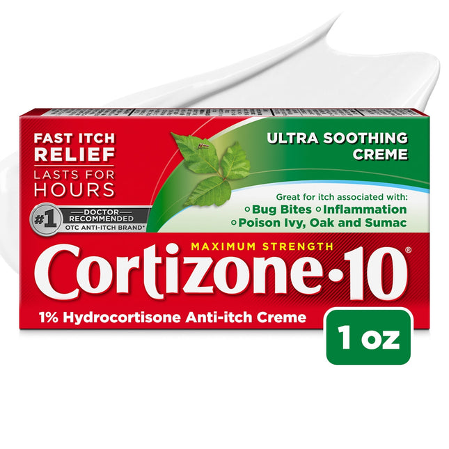 Cortizone-10 Plus Maximum Strength Hydrocortisone Anti-Itch Creme Plus Moisturizers, 2-Ounce Tubes (Pack Of 1)