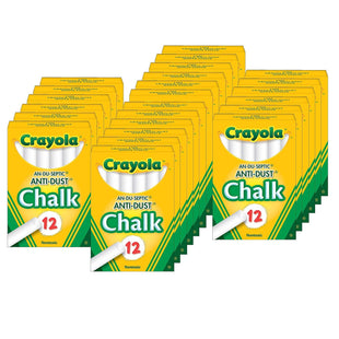 Crayola Nontoxic Chalk White 12 sticks per Box (Pack Of 12)