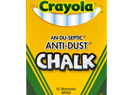 Crayola Nontoxic Chalk White 12 sticks per Box (Pack Of 3)