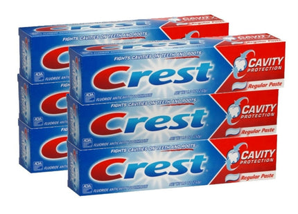 Crest Fluoride Cavity Protection Toothpaste, Regular Past, 8.20 Ounce (Pack Of 6)