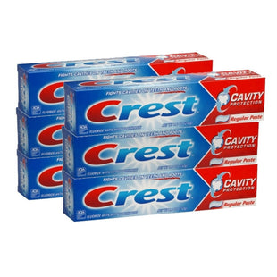 Crest Fluoride Cavity Protection Toothpaste, Regular Past, 8.20 Ounce (Pack Of 6)