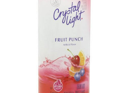 Crystal Light Fruit Punch Artificially Flavored Low Calories Powdered 4 Pitcher Packet Drink Mix 1.36 Oz (Pack Of 2)