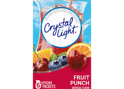 Crystal Light Fruit Punch Powdered Drink Mix, Sugar Free, Pitcher Packets 6 Count (Pack Of 4)