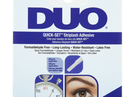 DUO Quick-Set Clear False Strip Lash Adhesive, Looks Natural & Dries invisibly, 0.18 Ounce (Pack Of 1)