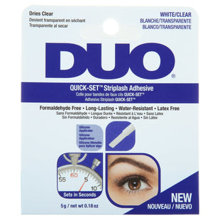 DUO Quick-Set Clear False Strip Lash Adhesive, Looks Natural & Dries invisibly, 0.18 Ounce (Pack Of 1)