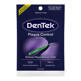 DenTek Easy Brush Oral Cleaners Extra Tight, Fresh Mint Green 16 Count (Pack Of 6)