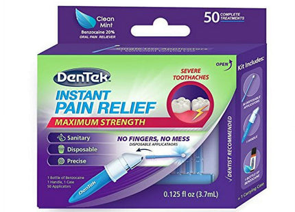 DenTek Instant Oral Pain Relief Maximum Strength Kit for Toothaches 50 Count (Pack Of 4)