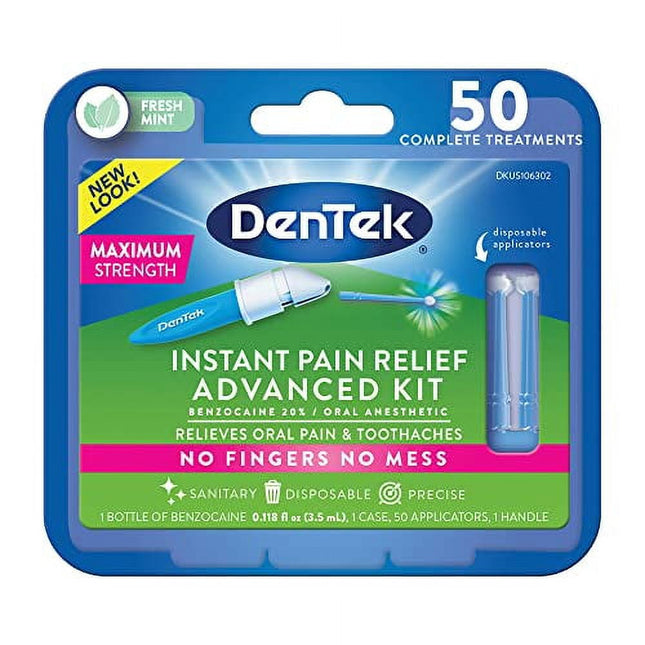 DenTek Instant Oral Pain Relief Maximum Strength Kit for Toothaches 50 Count (Pack Of 1)