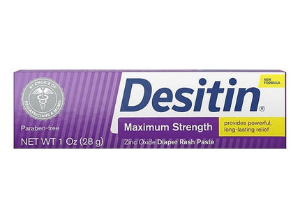 Desitin Diaper Rash Ointment Maximum Strength Original Zinc Oxide Paste 1 Oz (Pack Of 1)