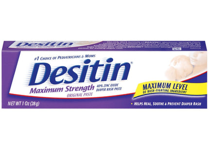 Desitin Diaper Rash Ointment Maximum Strength Original Zinc Oxide Paste 1 Oz (Pack Of 1)