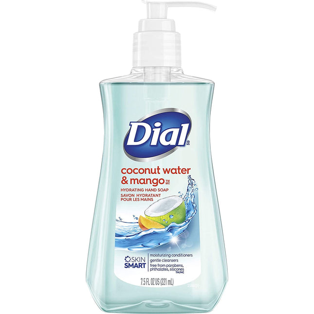 Dial Antimicrobial Liquid Hand Soap, Coconut Water & Mango, Pump Bottle, 7.5 fl Ounce (Pack Of 1)