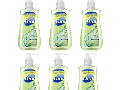 Dial Antibacterial Liquid Hand Soap, Soothing Aloe, With Moisturizer, Pump Bottle, 7.5 Ounce (Pack Of 6)