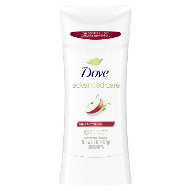 Dove Go Fresh Advanced Care, Antiperspirant Deodorant, Apple & White Tea, 2.6 Ounce (Pack Of 1)