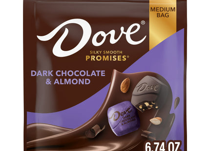 Dove Promises Dark Chocolate And Almond Candy Bar, Each individually foil-wrapped, 6.74 Ounce (Pack Of 1)