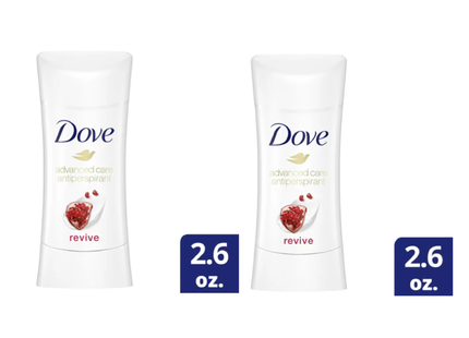 Dove Advanced Care, Antiperspirant Deodorant Stick, Pro-Ceramide, Nutrium Moisture, Revive 2.6 Oz (Pack Of 2)