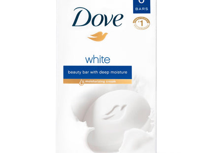 Dove Original White Moisturizer Cream Beauty Bars, Gentle for Soft Skin 3.17 Oz, 6 Bar Each (Pack Of 1)